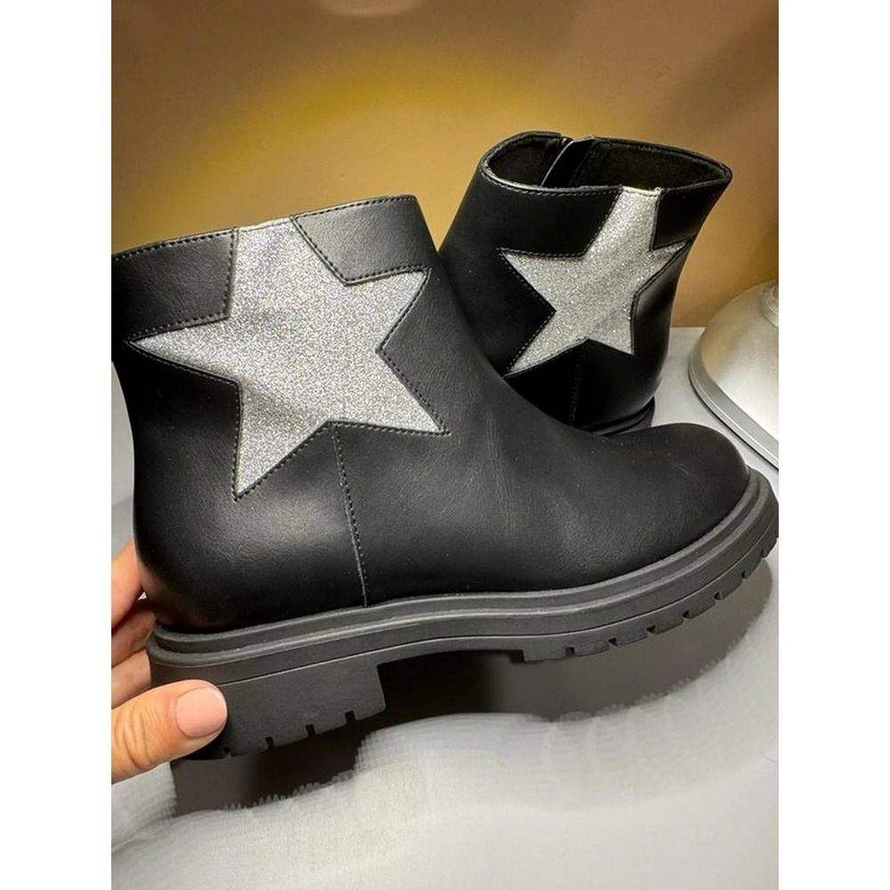 Size 9 Toddler Glitter Star‎ Chelsea Boots Wonder Nation Non Marking NEW
